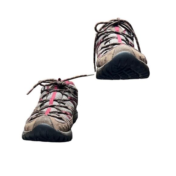 Merrell Siren Sport GTX Gore-Tex Athletic Low Hiking Shoes Size 7 Brown Gray Red - Picture 2 of 10